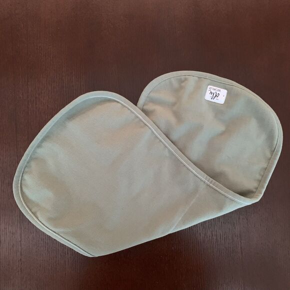 The Ollie World Baby Burp Cloths Olive Green Set of 2 - Picture 6 of 10